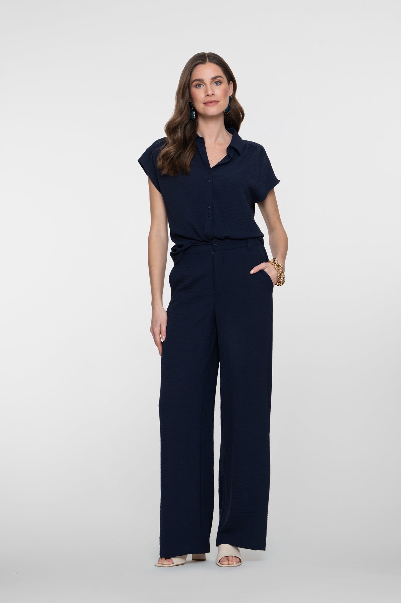Geisha Broek  61111-21 - 675 Navy