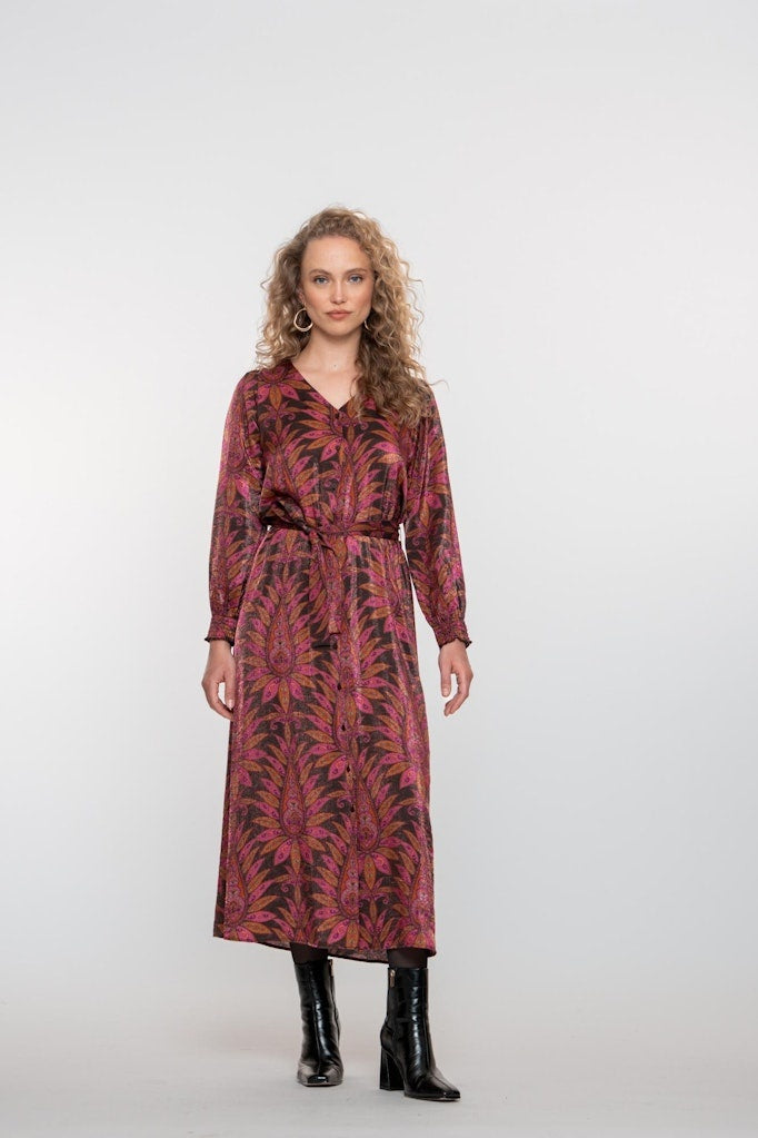 Geisha Jurk 57811-20 - 480 Burgundy/Fuchsia