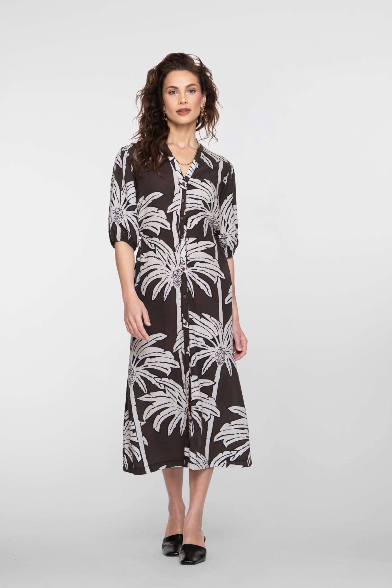Geisha Jurk 67113-20 - 775 Brown/Off White