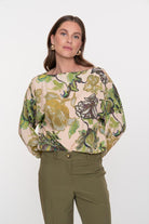 Geisha Top 53947-20 - 715 Beige/Green