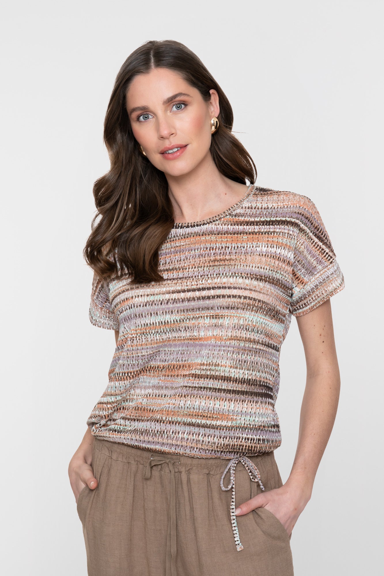Geisha Top 62333-20 - 602 Aqua/Camel/Sand