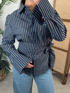 Greenfield Fashion Gestreepte Blouse - Dark Blue