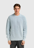 Hang Eleven HA11-7 Trui Washed Knit Crewneck HA11-7  - Light Blue