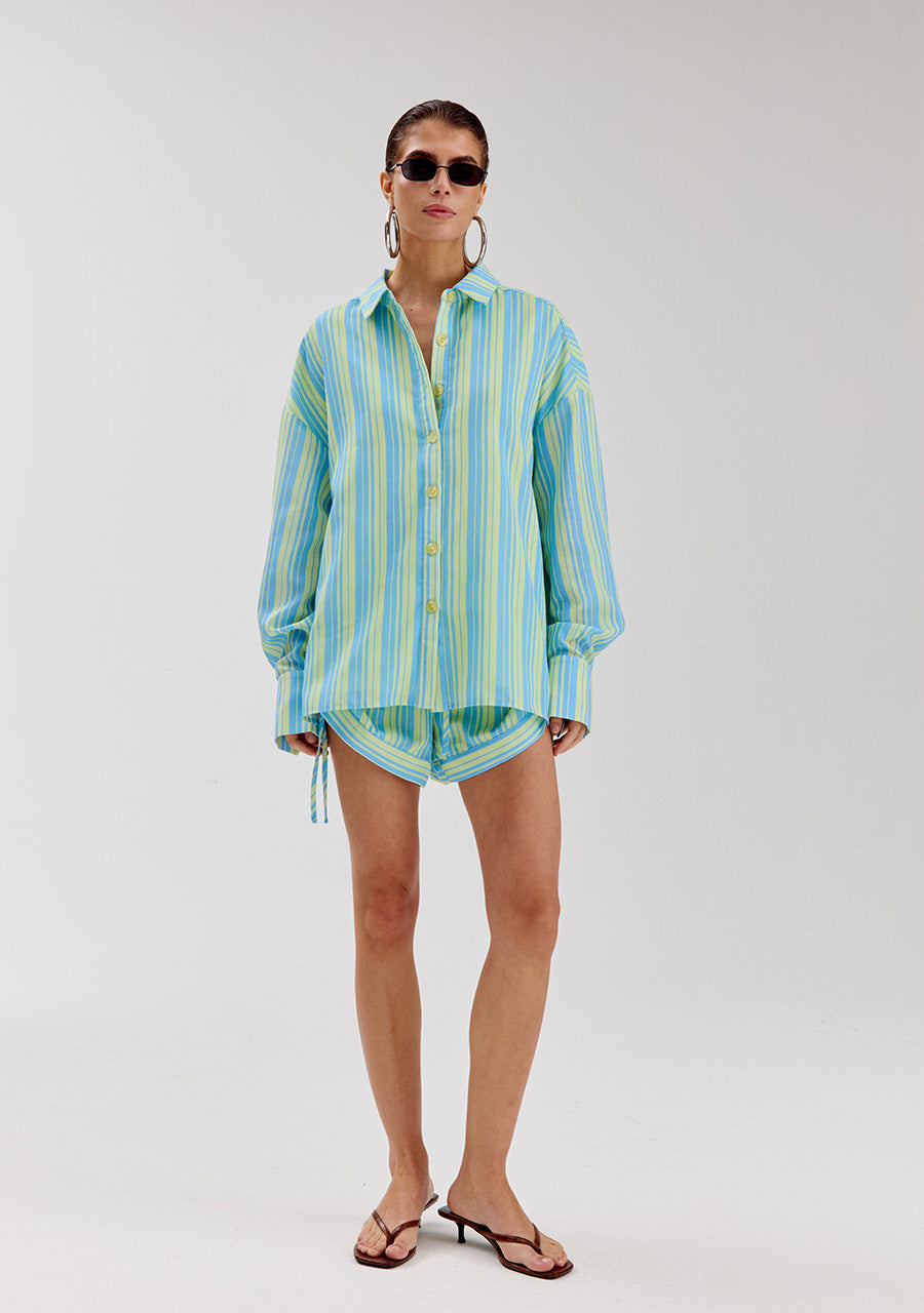 Harper And Yve Blouse YELENA HS6P608 - 443 Blue Yellow Stripe