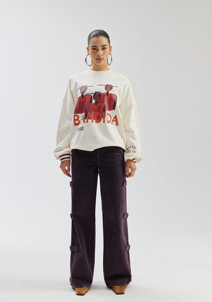 Harper and Yve Sweater Bandida SS6Y501 - 101 Ecru