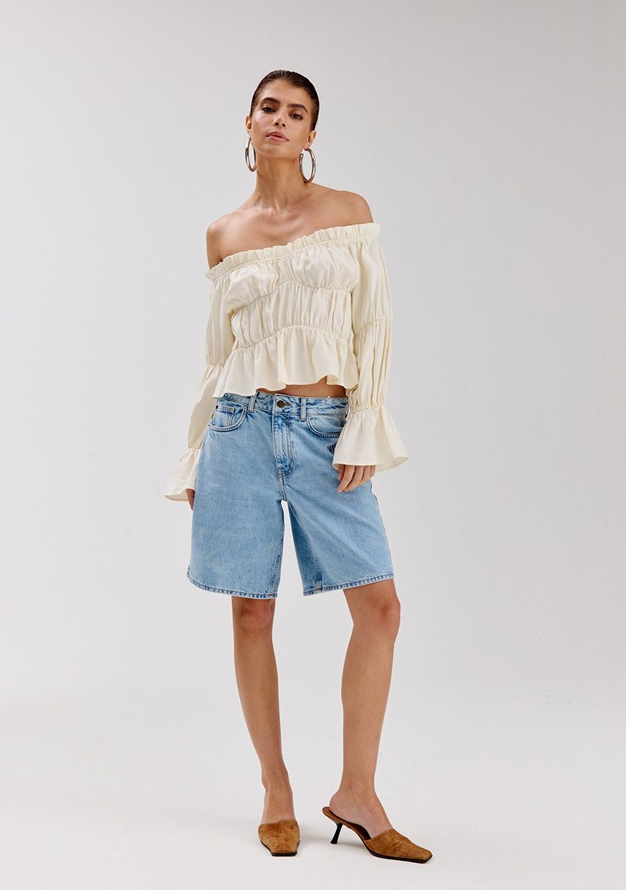 Harper And Yve Top Roan SS6P611 - 101 Ecru