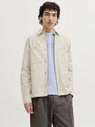 Jack & jones Linnen Overshirt JPRBLURAYLE 12291955 - Moonstruck