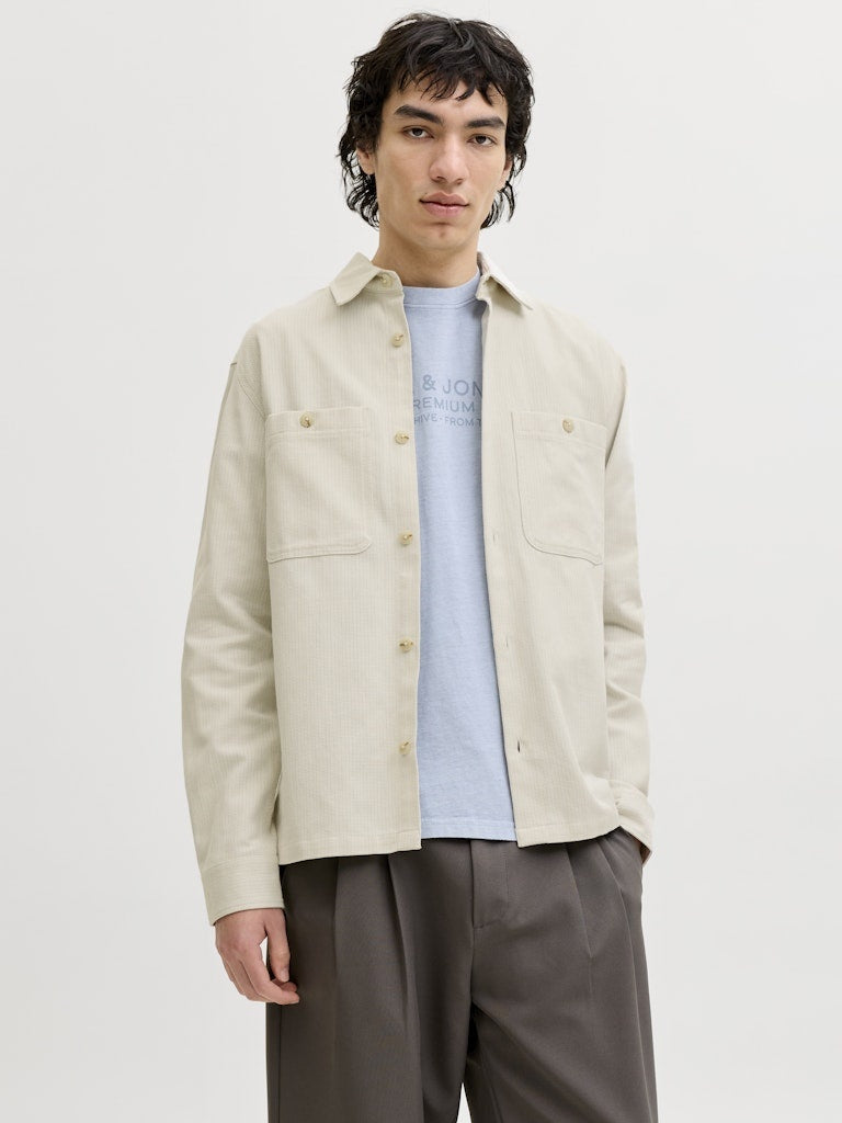 Jack & jones Linnen Overshirt JPRBLURAYLE 12291955 - Moonstruck