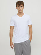 Jack & Jones T-shirt V-Neck 2 Pack JACBASIC 12133914 - White