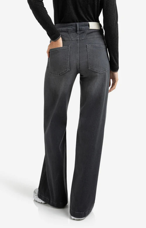 Jeans High Waist Wide Leg 01-311109-509 - 01113 Grey Denim