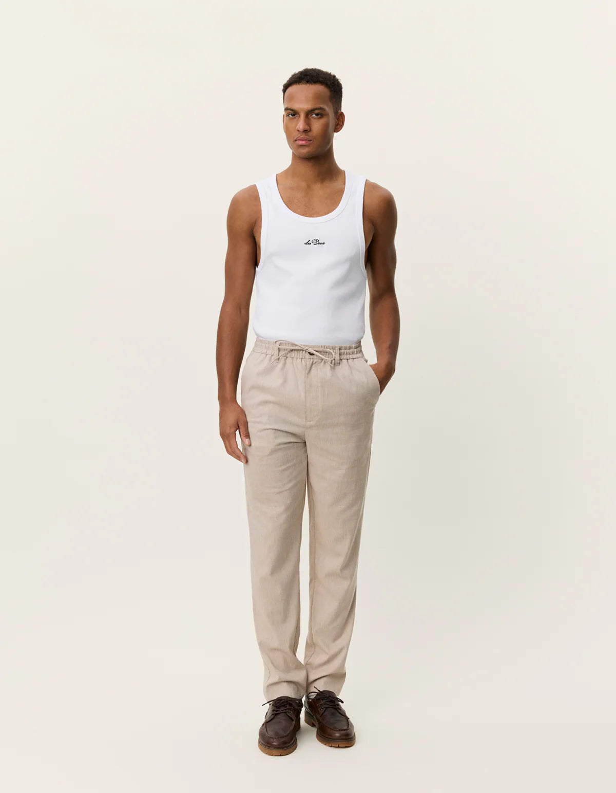 Les Deux Linnen Broek Como 1001340 - 815 Light Sand