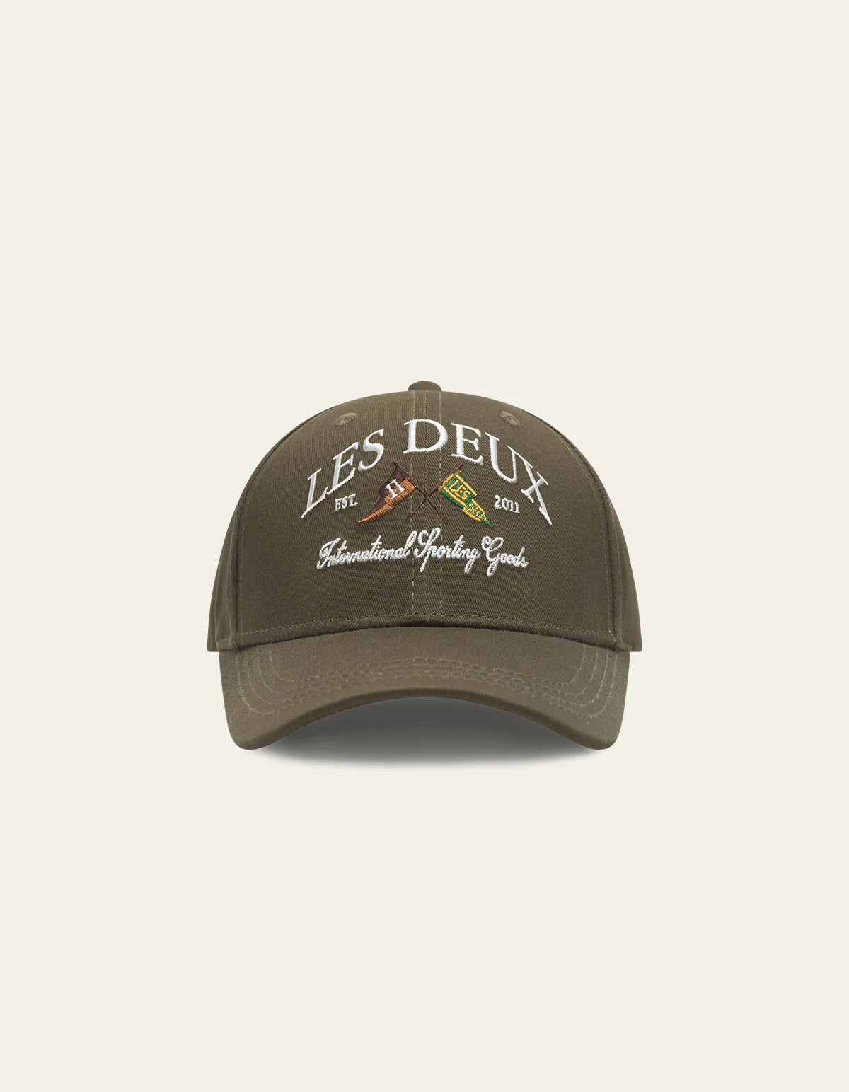 Les Deux Pet Ivy League Organic Baseball Cap 1000271- Olive Night