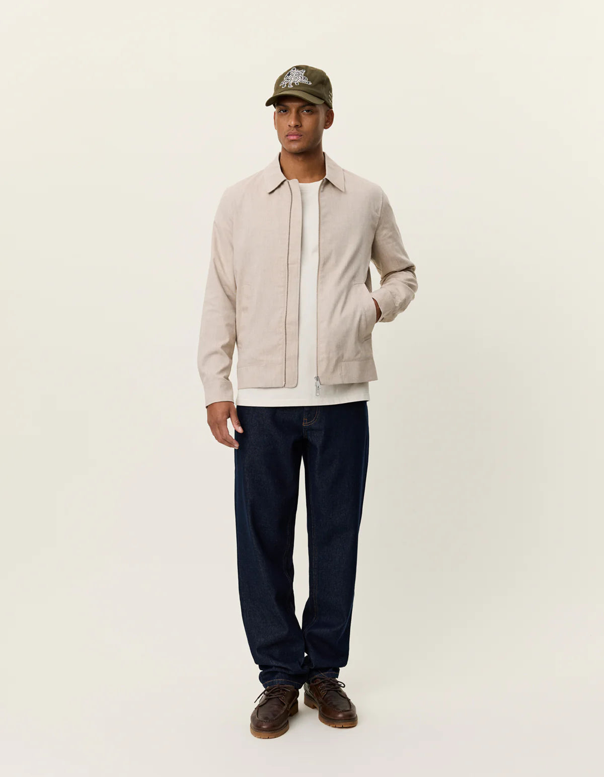 Linnen Overshirt Como 1001343 - 815 Light Sand