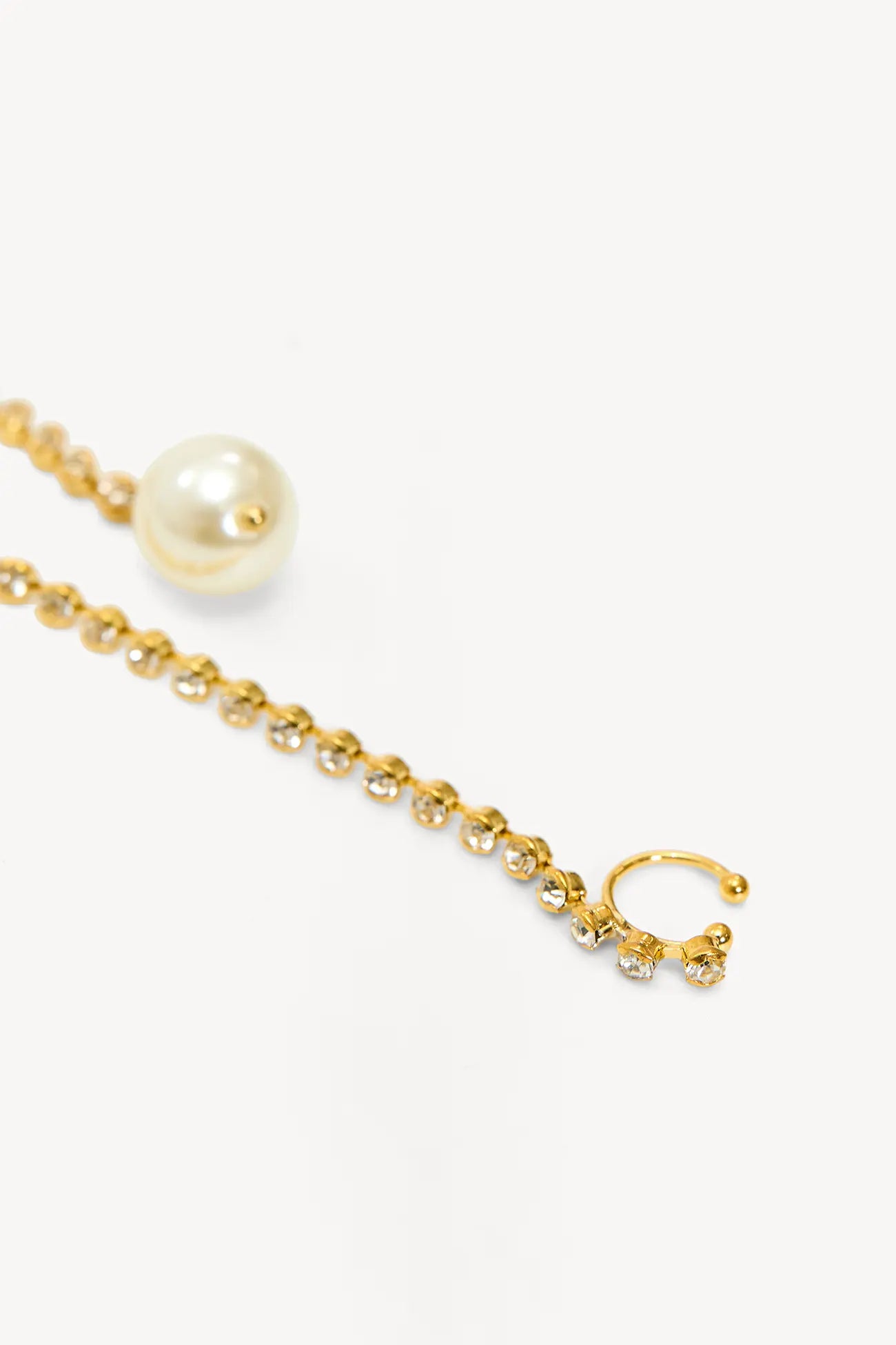 Loavies Oorbellen Parel & Earcuff - Sparkle & Shine - Gold