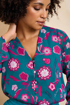 Lofty manner Blouse Meva RB13  - 704 Silver Flower