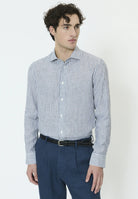 Matinique Linnen Overhemd MAmarc 30207239 - 194011 Dark Navy