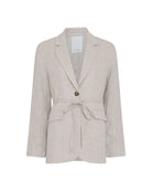 Msch Copenhagen Linnen Blazer MSCHViana 19895 - Sand Melange
