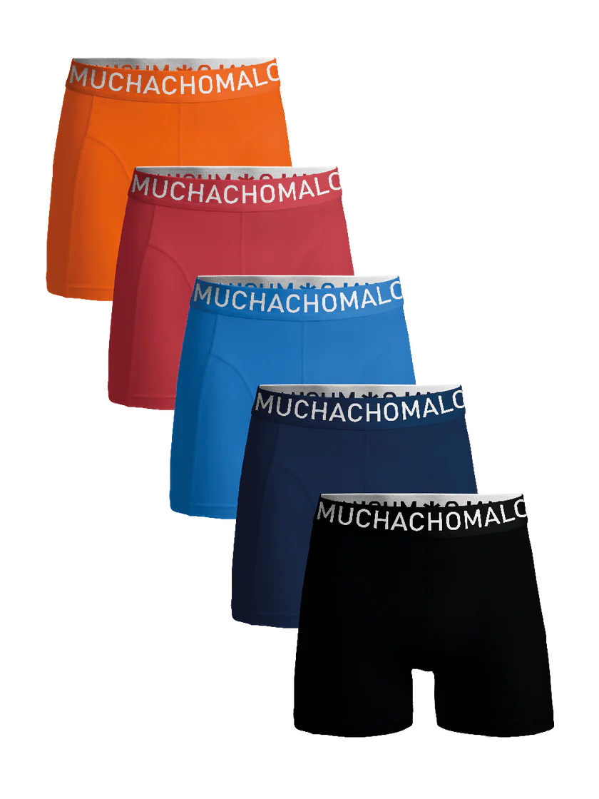 Muchachomalo Boxershorts LCSOLID1010-130 - Black/Blue/Red/Orange