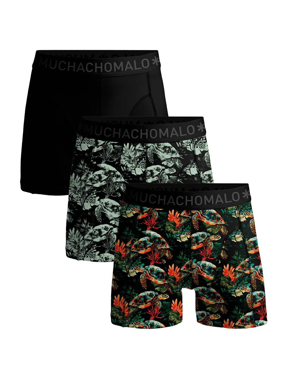 Muchachomalo Boxershorts TURTLE1010-01 - Print/Print/Black