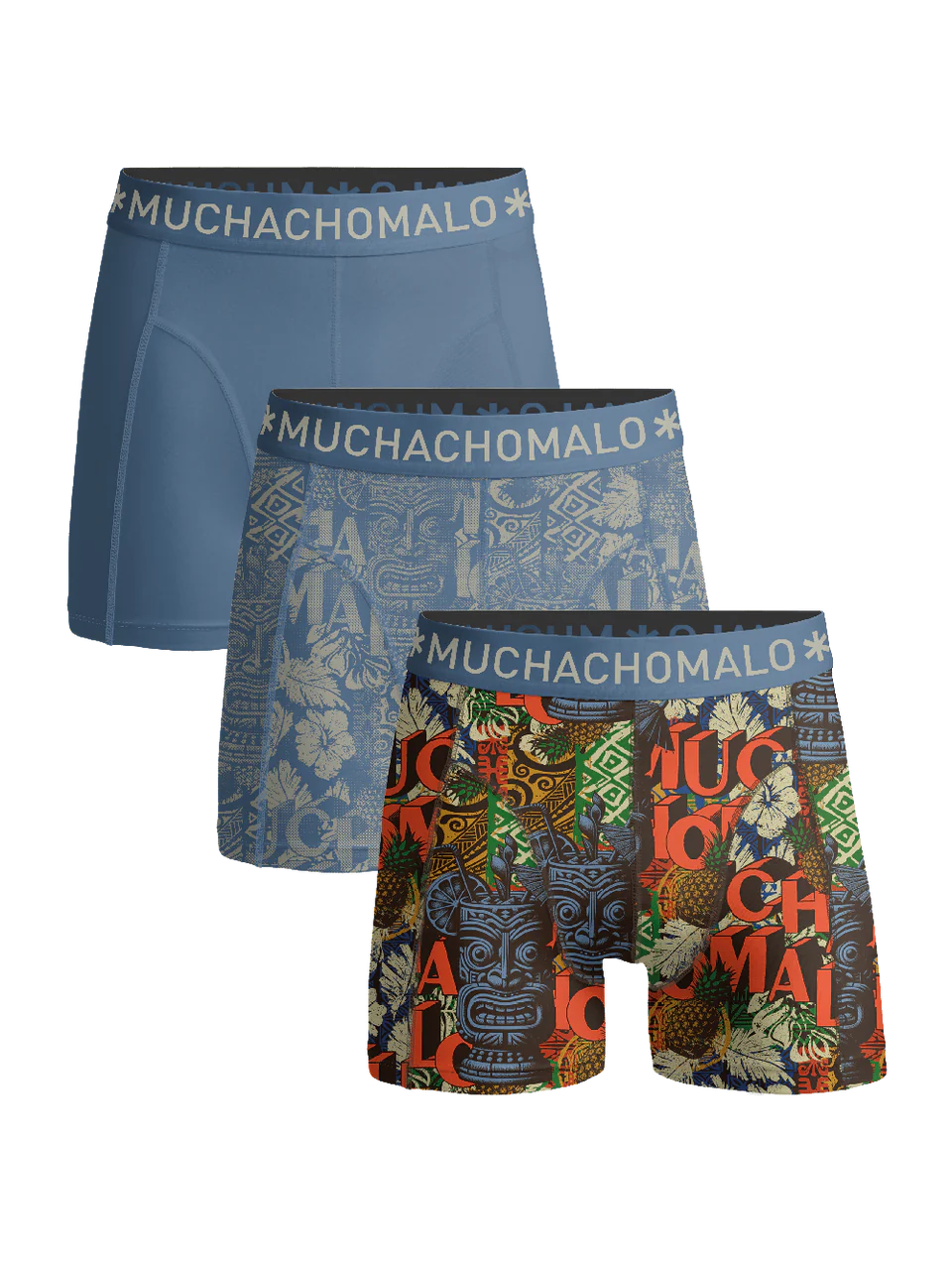 Muchachomalo Boxershorts U-TIKI1010-01 - Print/Print/Blue