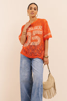 My Jewellery Kanten Top MJ15642-0300 - Oranje