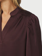 Neo Noir Blouse 163769 Rosslyn Heavy Sateen - 174 Burgundy