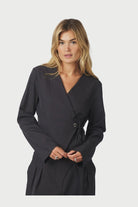 Neo Noir Blouse 166960 Simmi Eyelet Eyy - 104 Dark Grey
