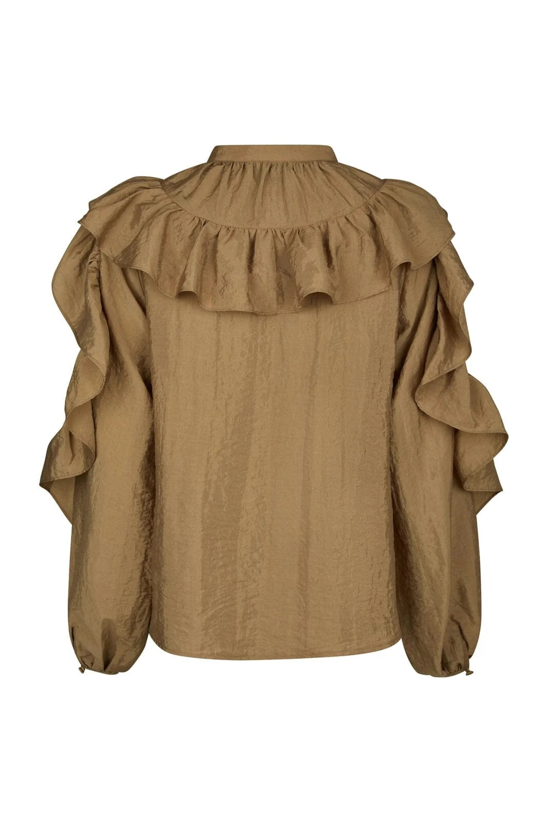 Neo Noir Blouse 167525 Nula Flounce Crisp - 125 Dark Sand