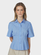 Neo Noir Blouse Balara Stripe Poplin 169049 - 145 Light Blue