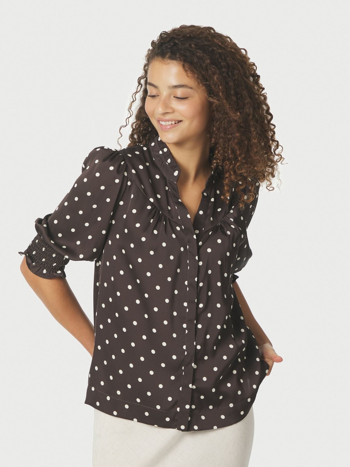 Neo Noir Blouse Diana Dot 168484 - 676 Dark Brown