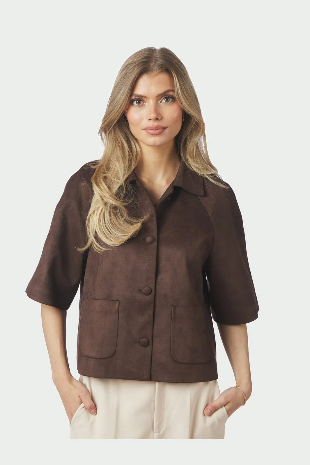 Neo Noir Kort jasje 168268 Editta Jacket - 676 Dark Brown