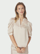 Neo noir Satijnen Blouse Roella 162590 - 720 Champagne