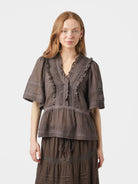 Neo Noir  Top Evienne s Voile 161856  - 676 Dark Brown