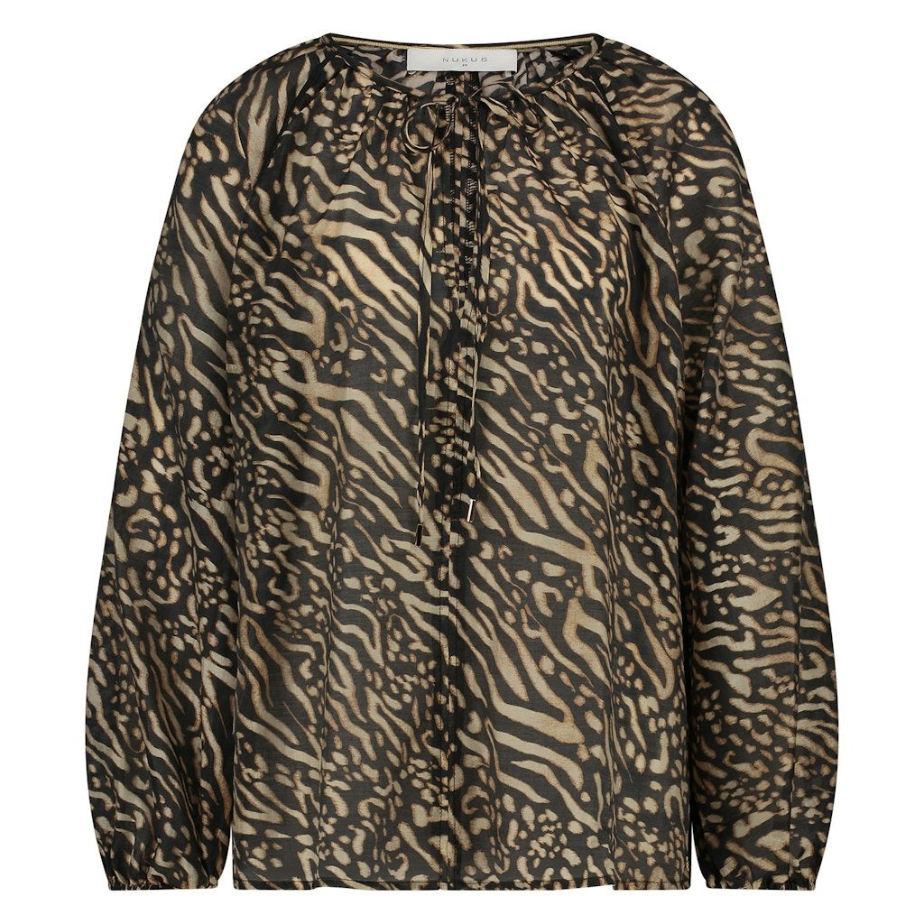 NUKUS Blouse Yoni NKS02092 - 108 Black /Sand