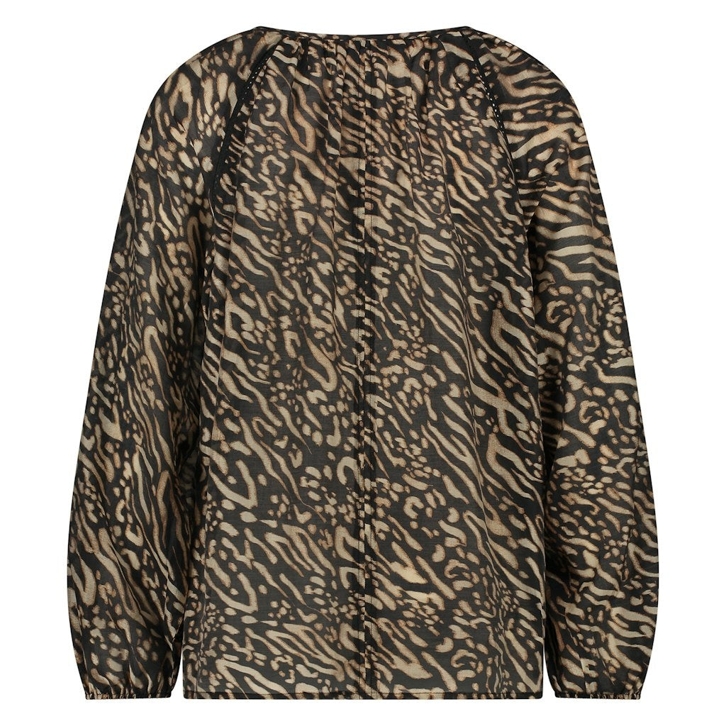 NUKUS Blouse Yoni NKS02092 - 108 Black /Sand