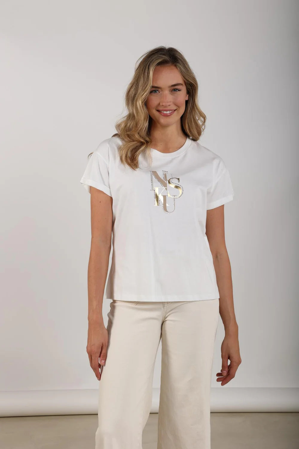 Nukus T-Shirt Rowena NKS04018 - 131 Offwhite/Sand