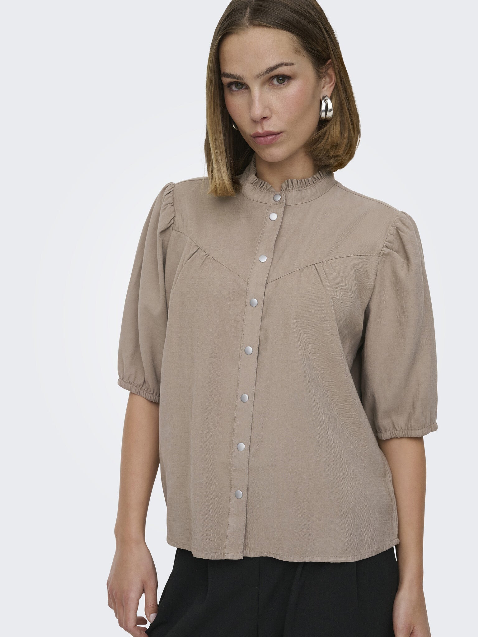 Only Blouse ONLARIS 15364291 - Taupe Gray