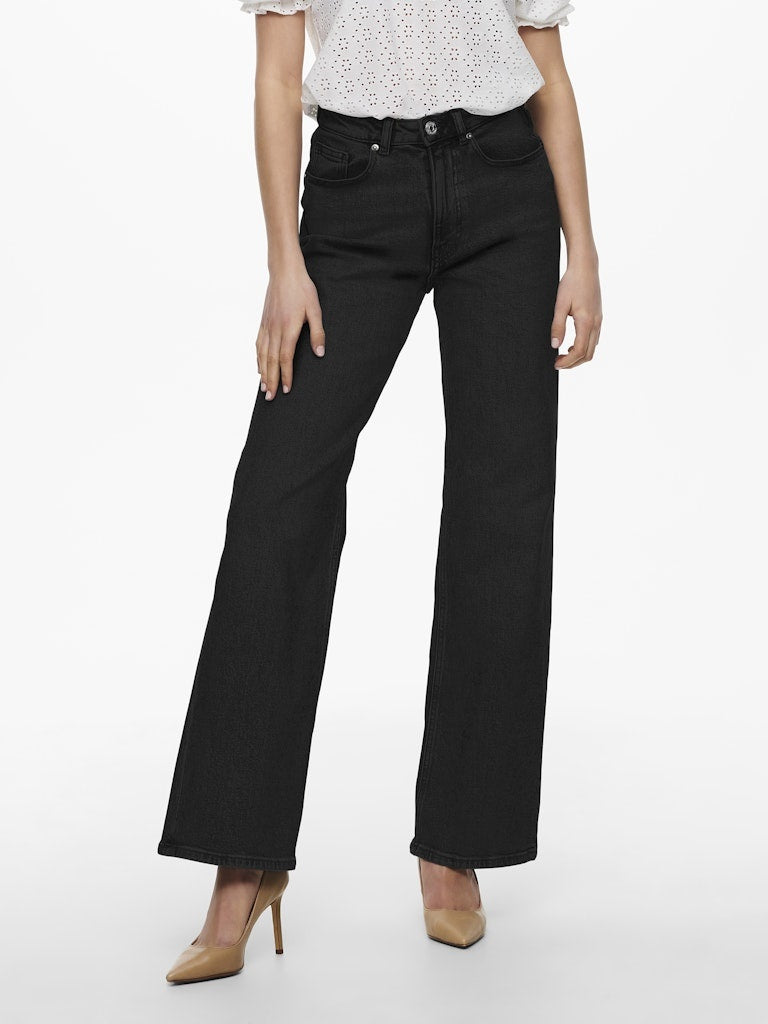 Only Jeans Wide Leg ONLJUICY 15235241 - Black Denim