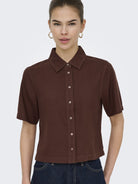 Only Linen Shirt ONLGOA  15363701 - Brown Stone