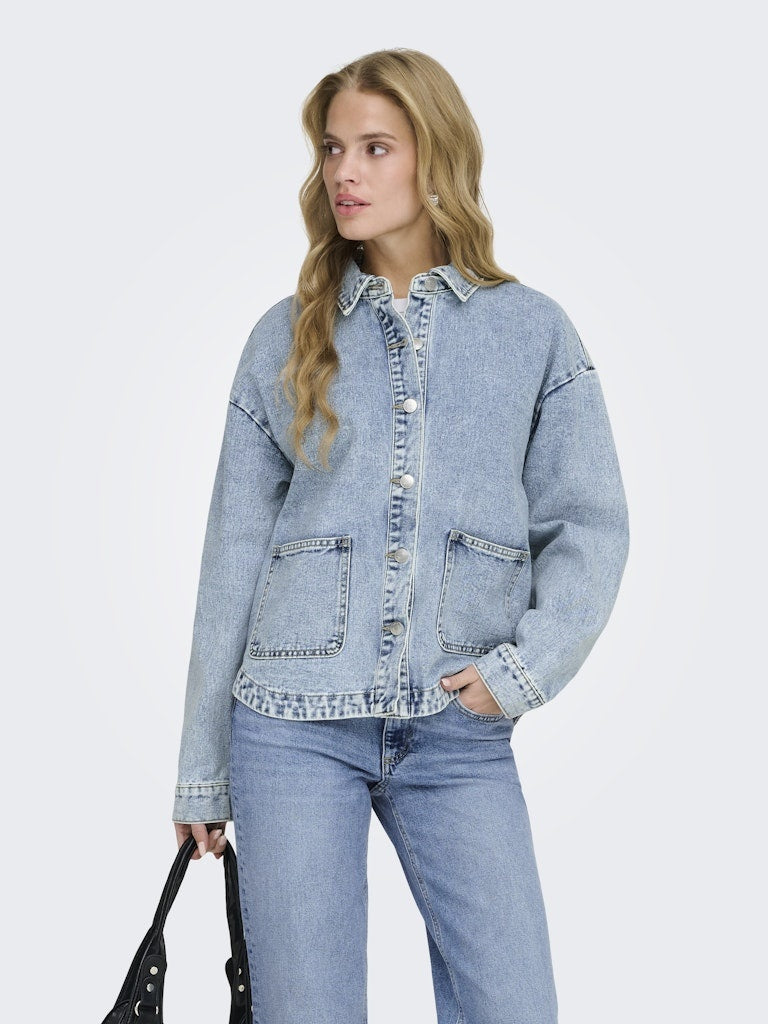 Only Spijker Jasje ONLLARA 15372651 - Light blue Denim