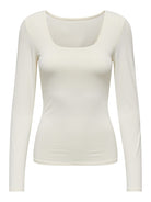 Only T-shirt Longsleeve ONLEA  15302647 - Cloud Dancer