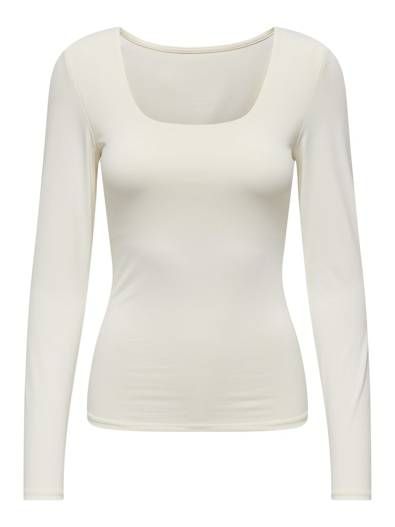 Only T-shirt Longsleeve ONLEA  15302647 - Cloud Dancer