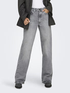 Only Wide Leg Broek ONLJUICY 15334821 - Medium Grey Denim