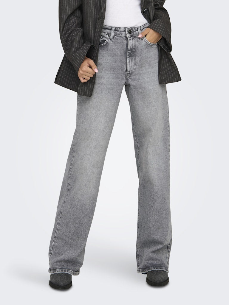 Only Wide Leg Broek ONLJUICY 15334821 - Medium Grey Denim