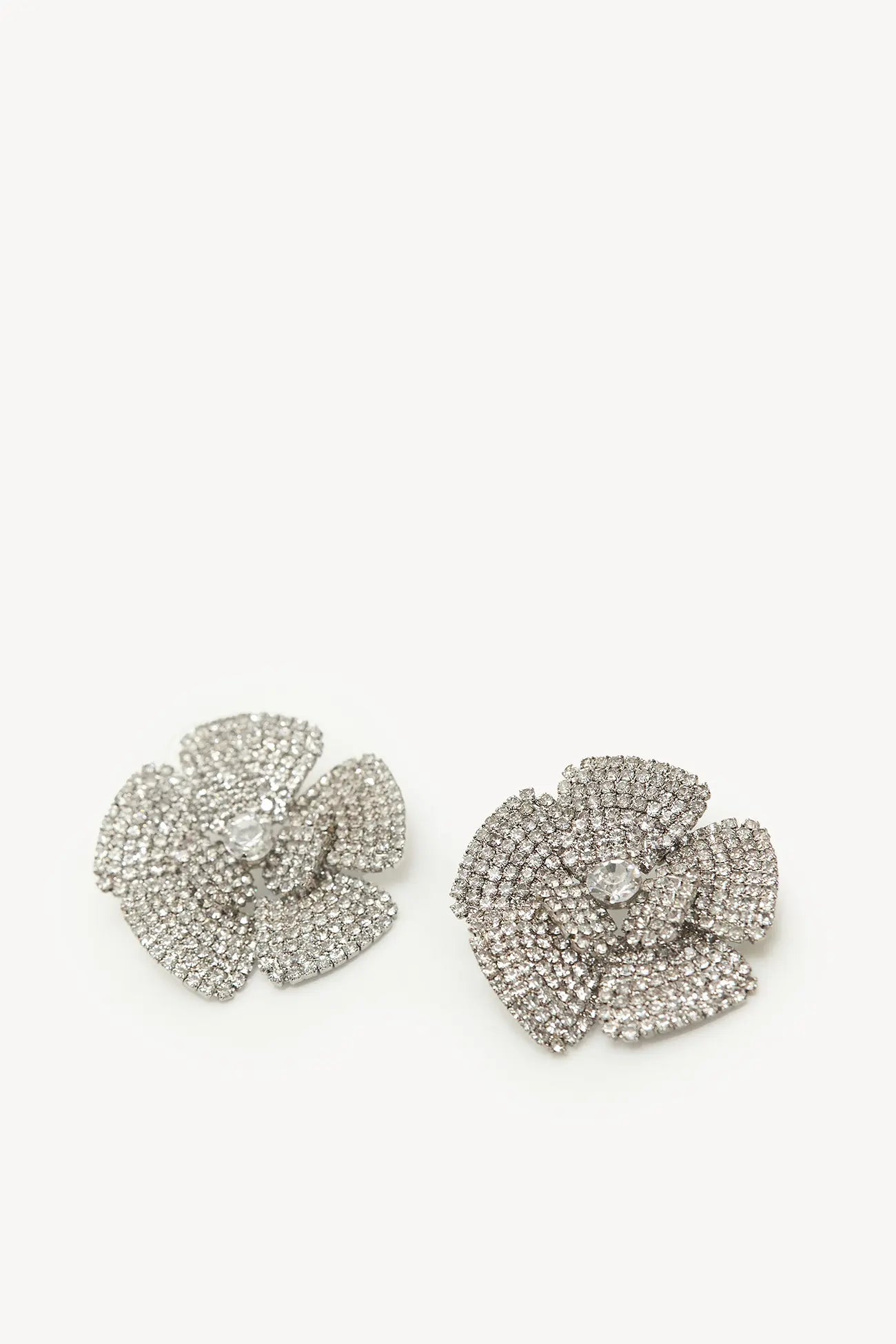 Oorbellen Met Strass - Silver