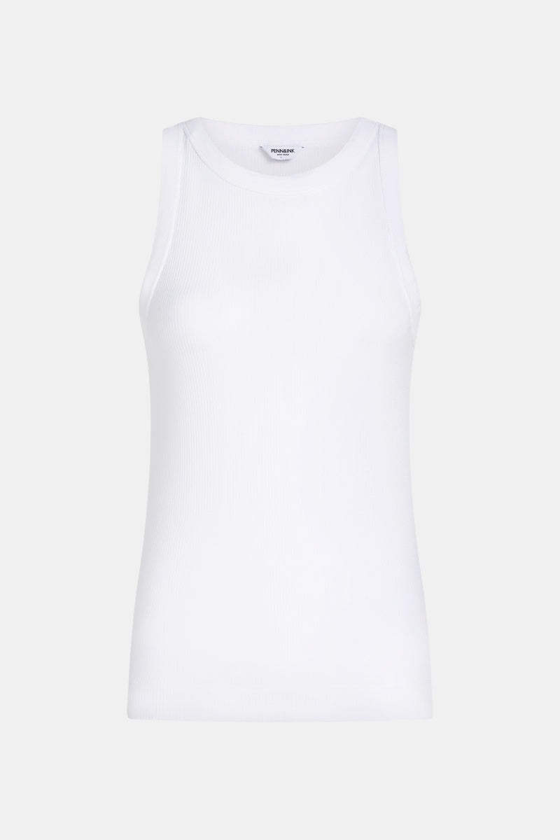 Penn&Ink Singlet Top S25F1580 - 01 White