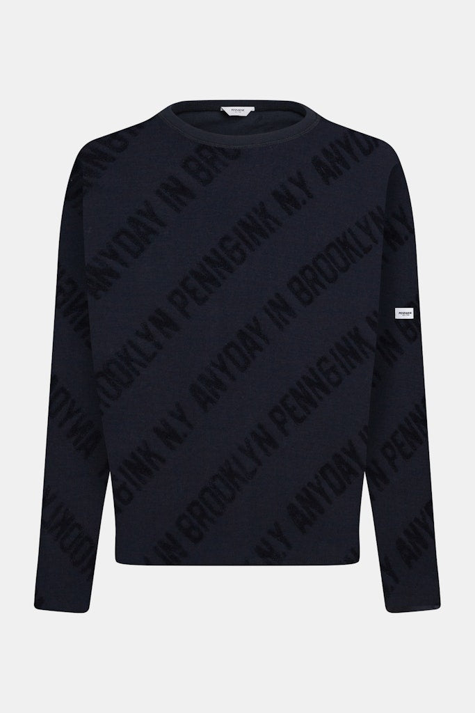Penn&Ink Sweater AOP W25T1207 - 55 Navy