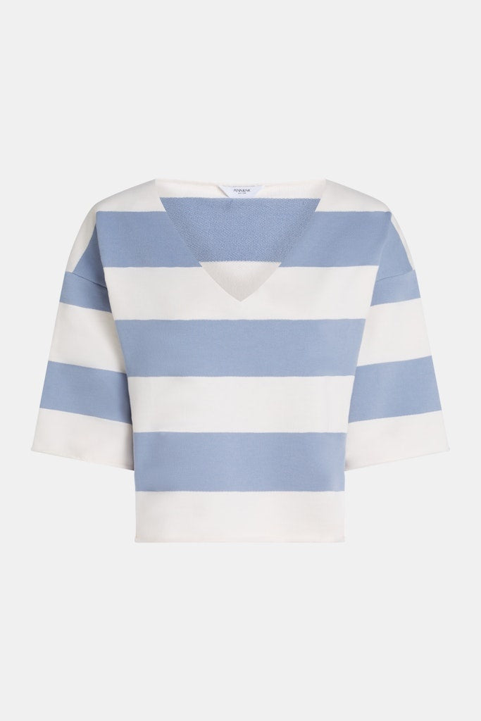 Penn&Ink Top Stripe S26T1280LTD - Moonlight/Wash