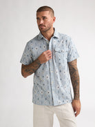 Petrol Shirt M-1060-SIS412 - 5195 Marble Blue