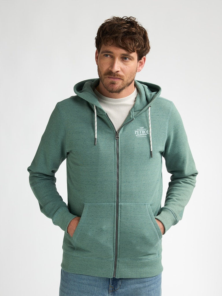 Petrol Vest Men Hooded Zip M-1060-SWH319 - 6180 Oil Green